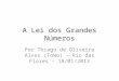 A Lei dos Grandes Números Por Thiago de Oliveira Alves (ToWo) – Rio das Flores – 18/01/2013