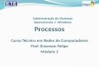 Administração de Sistemas Operacionais 1 -Windows Processos Curso Técnico em Redes de Computadores Prof. Emerson Felipe Módulo 2