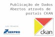 Publicação de Dados Abertos através de portais CKAN Luiz Oliveira