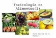 Toxicologia de Alimentos(I) Rose Maria de O. Mendes