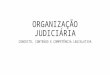ORGANIZAÇÃO JUDICIÁRIA CONCEITO, CONTEÚDO E COMPETÊNCIA LEGISLATIVA