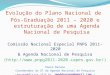 Evolução do Plano Nacional de Pós-Graduação 2011 – 2020 e estruturação de uma Agenda Nacional de Pesquisa Comissão Nacional Especial PNPG 2011-2020 & Agenda