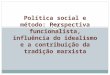 Política social e método: Perspectiva funcionalista, influência do idealismo e a contribuição da tradição marxista