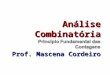 Análise Combinatória Prof. Mascena Cordeiro. ANÁLISE COMBINATÓRIA ANÁLISE COMBINATÓRIA é uma parte da matemática que estuda os agrupamentos de elementos