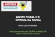 Maria Lucia Fattorelli Painel promovido pela ADUPFA e ANDES-SN Belém, 18 de novembro de 2015 AJUSTE FISCAL E O SISTEMA DA DÍVIDA