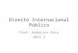 Direito Internacional Público Prof. Anderson Rosa 2015 2