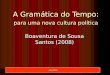 A Gramática do Tempo: para uma nova cultura política Boaventura de Sousa Santos (2008) Julho/2009