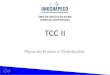 TCC II Plano de Ensino e Orientações ÁREA DE CIÊNCIAS DA SAÚDE CURSO DE ODONTOLOGIA