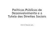 Políticas Públicas de Desenvolvimento e a Tutela dos Direitos Sociais Prof. Dr. Marcelo Lamy