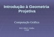 Introdução à Geometria Projetiva Computação Gráfica Prof. Júlio C. Klafke UNIP