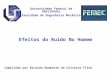 Universidade Federal de Uberlândia Faculdade de Engenharia Mecânica Efeitos do Ruído No Homem Compilado por Ricardo Humberto de Oliveira Filho