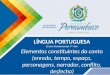 LÍNGUA PORTUGUESA Ensino Fundamental, 9º Ano Elementos constituintes do conto (enredo, tempo, espaço, personagens, narrador, conflito, desfecho)