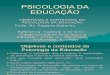 Objetivos Da Psicologia Da Educação- Agosto de 2015