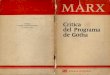 K. Marx - Critica Del Programa de Gotha
