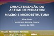 caracterização do artigo de pediatria: macro e microestrutura