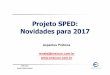 SPED: NOVIDADES PARA 2017