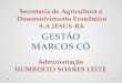 Ações da Secretaria de Abastecimento e Agricultura, gestão Marcos Có, S.A.JESUS-BA