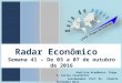 Radar Econômico - Semana 41