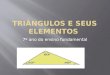 Triângulos e seus elementos