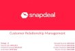 Snapdeal - CRM strategies