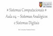 Sistemas de Telecomunicações - Aula 04 - Sistemas analógicos e sistemas digitais