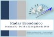 Radar econômico - Semana 30