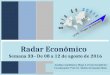 Radar Econômico - Semana 33