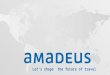 Apresentação da empresa de turismo Amadeus