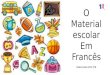 O material escolar em francês