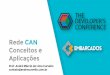 TDC2016 - Rede CAN - Conceitos e Aplica§µes