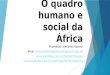 O quadro humano e social da áfrica