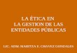 7° conferencia la etica en la gestion administrativa de las entidades publicas   lic. adm. maritza chavez - clad