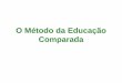 O Método da Educação Comparada - uma.pt · PDF fileO método comparativo segundo Garcia Garrido (1986) 1. Identificação do problema e emissão de uma ou várias pré-hipóteses