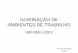 ILUMINAÇÃO DE AMBIENTES -  · PDF fileILUMINAÇÃO DE AMBIENTES DE TRABALHO NBR 8995-1/2013 Prof. Marcos Fergütz fev/2016