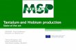 Tantalum and Niobium production - PROMETIAprometia.eu/wp-content/uploads/2017/03/9_MSP-REFRAM-Tantalum... · Tantalum and Niobium production State of the art REFRAM - Final Conference