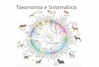 Taxonomia e Sistemática - … · Taxonomia e Sistemática •Taxonomia –Dar nome –Descrever espécies •Sistemática –Relações evolutivas - Filogenia •Karl von Linn 