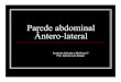 Parede abdominal Ântero-lateral - ufjf.br · Músculos da Parede Abdominal Ântero-lateral Transverso do abdome Origem: faces internas da 7.ª à 12.ª cartilagem costal, fáscia