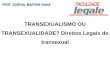 TRANSEXUALISMO OU TRANSEXUALIDADE? …€¦ · PROF. JOSEVALMARTINS VIANA CID 10 F 64.0 –Transexualismo - Classificação Internacional de Doenças Nota: Trata-se de um desejo de