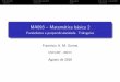 MA092 Geometria plana e analítica - Paralelismo e ...chico/ma092/ma092_2_geo_paral_perpend.pdf · MA092 { Geometria plana e anal tica Paralelismo e perpendicularidade. Tri^angulos
