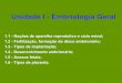 Unidade I - Embriologia Geralporteiras.s.unipampa.edu.br/biotech/files/2011/04/AulaII-Embrio... · poliéstricos 17-21 29 horas estacionais ovinos 40-45 h após múltiplos início