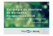 Estratégia de Abertura de Mercados: Perspectivas 2016 · Metas para adoção de tecnologias que ... Milhões de toneladas equivalente leite Brasil Produção (2024): ... com abertura