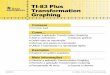 TI TI-83 Plus Transformation Graphing file1. Prima Œ. Se não aparecer . Transfrm (ou . DemoTrns) como uma opção, necessita de transferir a aplicação Transformation Graphing para