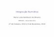 Integração Numérica - ICMCmarialuisa/cursos201002/integracao_numerica.pdf · Integração Numérica Maria Luísa Bambozzi de Oliveira SME0300 – Cálculo Numérico 27 de Outubro,