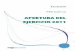 APERTURA DEL EJERCICIO 2011 - Estandard...  Para determinar si tu versi³n del programa de apertura
