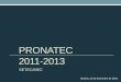 PRONATEC 2011-2013 Ministério da Educação - MAP · Iniciativas Pronatec •Aumento da base instalada de unidades de ensino da Rede Federal de EPT. Expansão da Rede Federal •Construção,