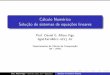 Cálculo Numérico Solução de sistemas de equações linearesdgalfaro/Calculo_Numerico/Slides/aula_slin-slides.pdf · Sistema de equa˘c~oes lineares Estudaremos m etodos para a