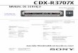 CDX-R3707X - Diagramasde.comdiagramasde.com/diagramas/autoradio/CDX-R3707X.pdf · Modelo que utiliza mecanismo similar CDX-F5707X Tipo de Mecanismo do CD MG-611MAB-186//Q Unidade