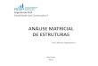 ANÁLISE MATRICIAL DE ESTRUTURAS · Análise Matricial de Estruturas . FESP Faculdade de Engenharia São Paulo CE2 Estabilidade das Construções II . 1.1.4 Exemplo de Aplicação