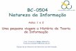 BC-0504 Natureza da Informaçã francisco.massetto/ni/Aula1.pdf · PDF fileRevolução Industrial •1769 Watt ... •Pesquisa para aumentar eficiência das máquinas. Máquina térmica