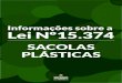 Informações sobre a Lei Nº15 - Prefeitura · venda de sacolas plásticas a consumidores em todos os estabelecimentos comerciais do Município de São Paulo. Fernando Haddad, Prefeito
